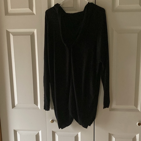 Stitchdrop hooded pullover sweater women’s medium black oversized new - Picture 4 of 15